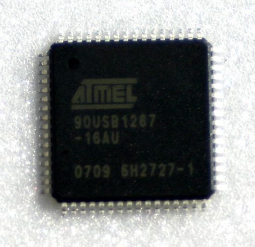 AT90USB1287 microprocessor MCU, 8BIT, AVR, 16MHZ, TQFP-64, new from old stock