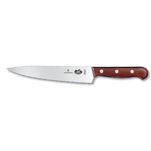 Victorinox 7.5&#034; Rosewood Handle Serrated Wavy Cook Knife 40027 Forschner
