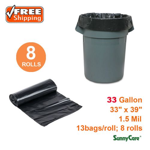 33 Gallon 1.5 Mil 33&#034; x 39&#034; Low Density Can Liner / -Trash Bag 104 / Case