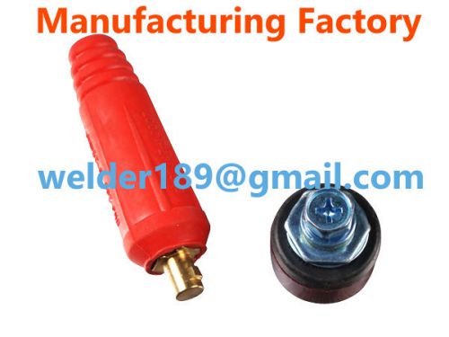 Arc welding cable connector dkj10-25mm 100a wig welder male female connector red for sale