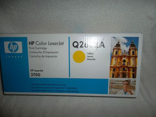 New Genuine HP Q2682A Yellow Toner Cartridge, LaserJet 3700 ~ New In Box!