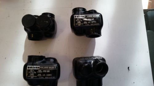 Lot of 4 polaris ito 3/0 offset insulated wire cable connector 3/0-6awg for sale