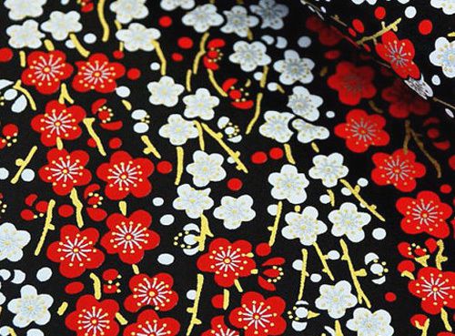 5pcs 14x14cm Red White Sakura Black Yuzen Chiyogami Washi Origami Paper