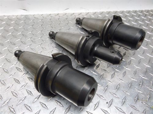 3 piece lot of 50 taper cnc tool holders 1&#034; 1/2&#034; &amp; 1-1/4&#034; capacity for sale