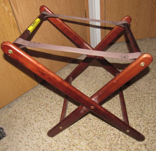 Old dominion walnut finish hardwood 24&#034; high infant carrier stand for sale