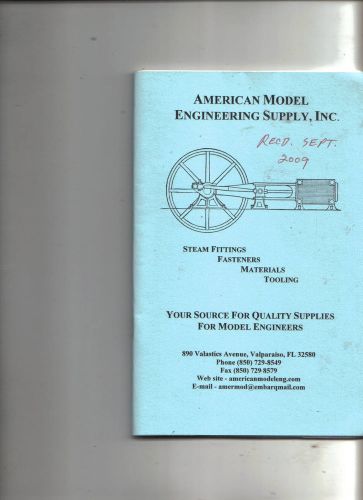 2009 AMERICAN MODEL ENGINEERING SUPPLY, INC. CATALOG AND PRICE LIST-TOOLING