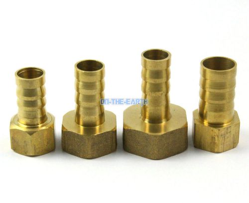 10 brass female 1/4&#034; bsp x 12mm barb hose tail fitting fuel gas hose connector for sale