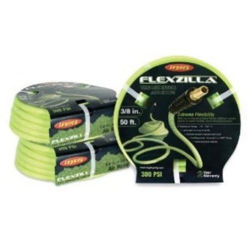 Legacy hfz3850yw2 flexzilla 3/8 by 50 zilla green air hose with 1/4 ends new for sale