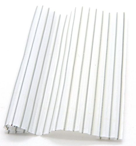 25 New wire bag closure fastener w/ white plastic cover