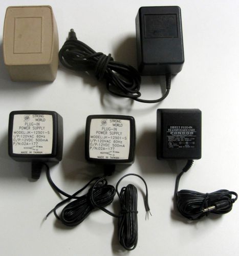 Plug in 120vac Transformers, assortment of 5 for the lot. Power Transformers