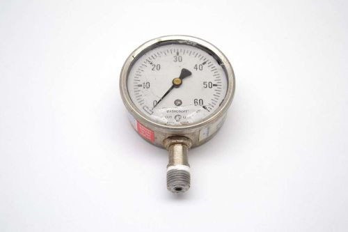 Ashcroft 0-60psi 2-1/2 in 1/4 in npt pressure gauge b438619 for sale