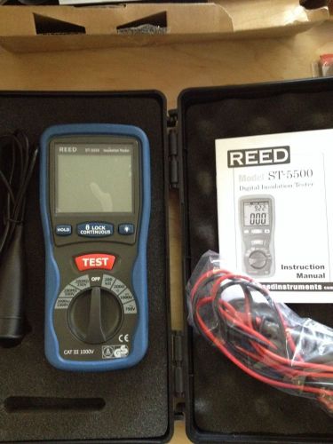 Reed ST-5500 Insulation Tester Multimeter 2000 Ohms Resistance 1000V Dc Volt NEW