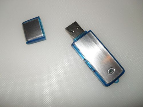 8GB USB DICTAPHONE MEMORY STICK DIGITAL COVERT VOICE RECORDER ALUMINIUM ALLOY