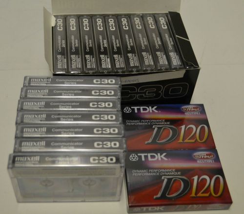 MAXELL PROFESSIONAL INDUSTRIAL CASSETTE TAPE LOT OF 19 C30 TAPES