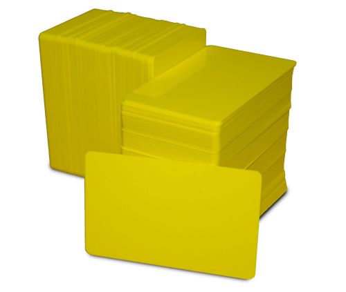 250 cr80 30mil blank pvc plastic cards for photo id card(yellow (pms 107 c)) for sale