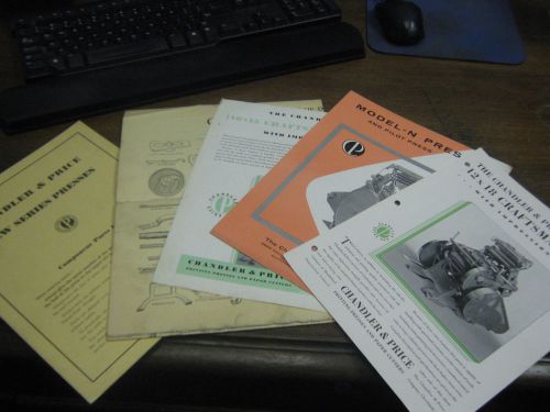 Chandler &amp; Price (C&amp;P) Letterpress Sales Literature and Parts Lists