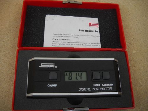 SPI Digital Protractor Model 2032 Range 360 degrees Resolution  .1 degree