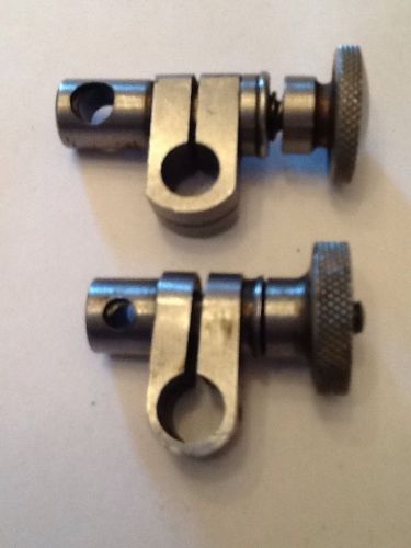 Vintage Pair of Dial Indicator Snug Clamps 5/16&#034; X 1/4&#034; - 5/16&#034; X 1/8&#034;