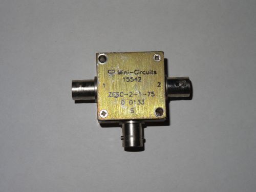 MINI-CIRCUITS POWER SPLITTER / COMBINER ZFSC-2-1-75 .25-300 MHZ 75 OHMS