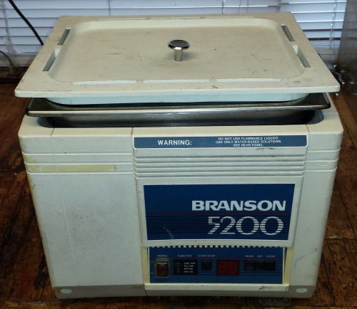 Branson 5200 Ultrasonic Cleaner for Parts/Fix w/Tray &amp; Lid W/new Heating Element