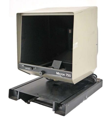 Micron 750 dual magnification 20mm-25mm microfilm microfiche microviewer reader for sale