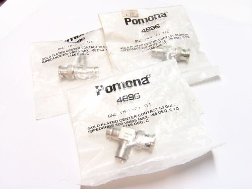 Lot of 3pcs Genuine New POMONA 4896 BNC (M-F-F ) TEE Coaxial RF 50ohms 600 VRMS