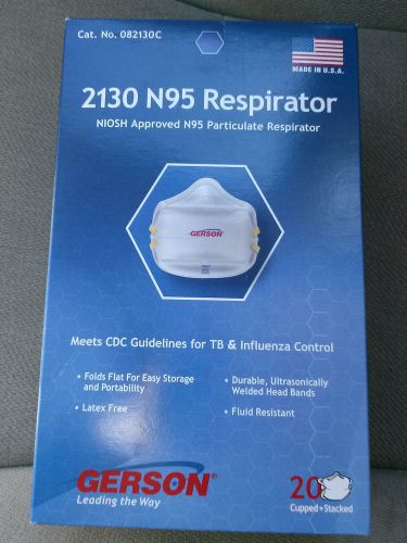 20x NEW N95 Particulate Respirator / Mask *Free US Shipping* NIB  ***Made in USA