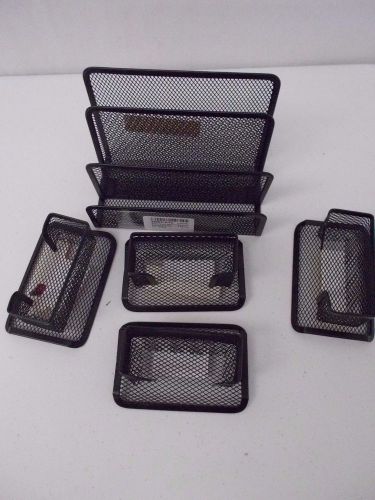 Aojia desk mesh mini stacking sorter - 3 section + 4 mesh card organizers *s56 for sale