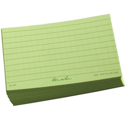 Rite in the Rain Tactical Index Cards Green #991