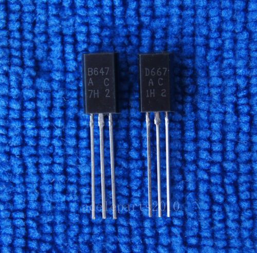 10pcs 2SD667-AC+10pcs 2SB647-AC Silicon PNP Epitaxial Original