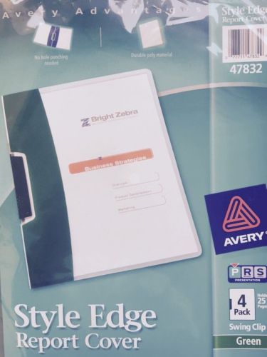 Avery Style Edge Report Cover Green-4pk Free Shipping
