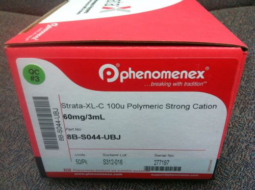 50 Phenomenex 8B-S044-UBJ Strata-X-C 100 µm Polymeric Strong Cation, 60 mg/3 mL