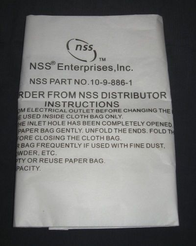 Commercial vacuum cleaner bag # 10-9-886-1 - nss enterprises, inc. for sale