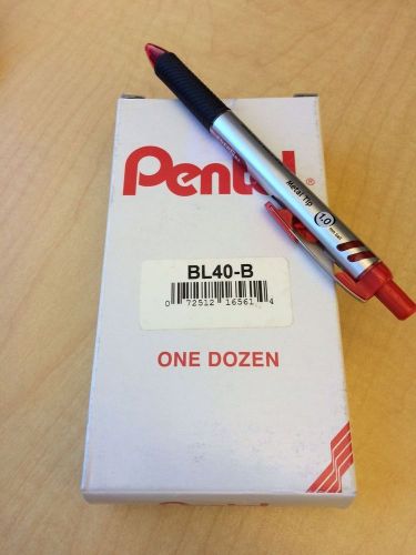 8 Brand New Pentel EnerGel-X Retractable Liquid Gel Pen 1.0mm Red