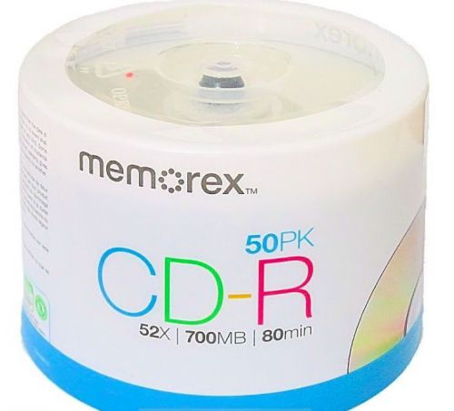 Memorex 700MB/80-Minute 52x Data CD-R Media 50-Pack Spindle
