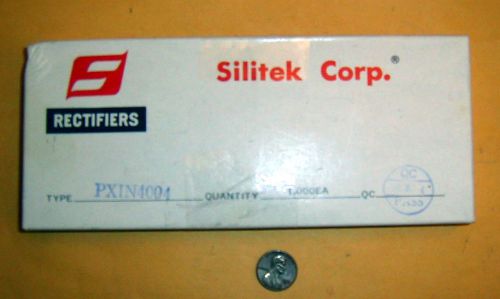 Lot of 1000 Rectifier Diode 1N4004 by SILITEK - Made in Taiwan