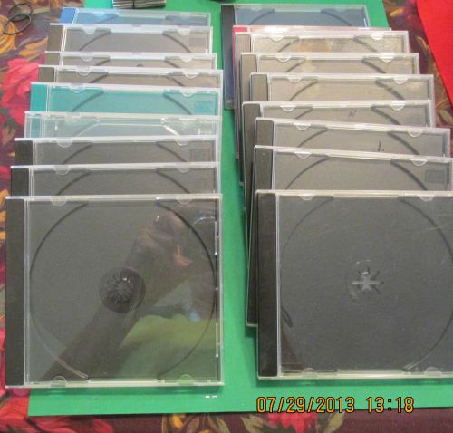 25 Standard  CD DVD Jewel Cases 1- double 23 singles ex cond.