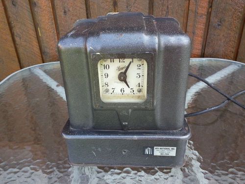 Vintage Simplex Time Recorder Shelf Time Punch Clock Model JCG11R4