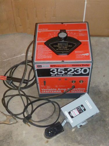 Sears craftsman 35-230 variable arc welder, 100&#039; 6/2 cable &amp; extras! for sale
