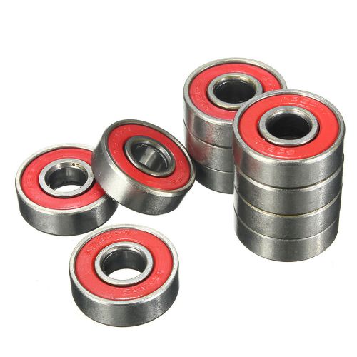 10pcs Roller Skateboard Sealed Ball Bearings ABEC-5 608-2RS 608RS 8x22x7 mm Red
