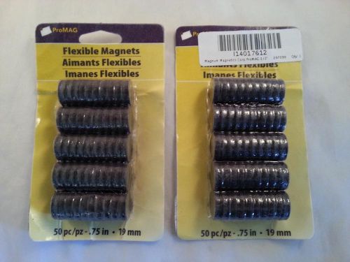 Magnum magnetics-corporation promag round ceramic magnets 3/4&#034; 2 packs of 50 ea. for sale