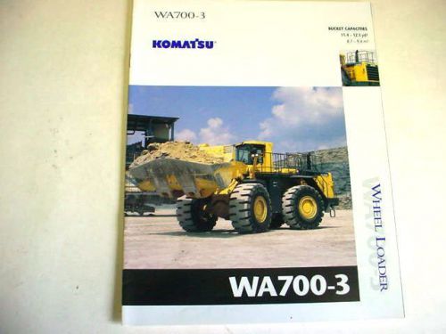 Komatsu WA700-3 Wheel Loader Color Brochure