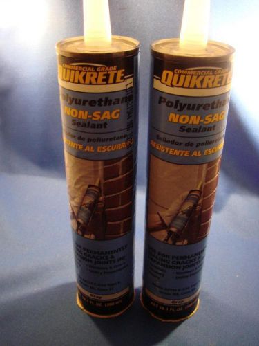 2 Tubes Commercial Grade Quikrete Polyurethane Non-Sag Sealant Gray 10.1 Oz