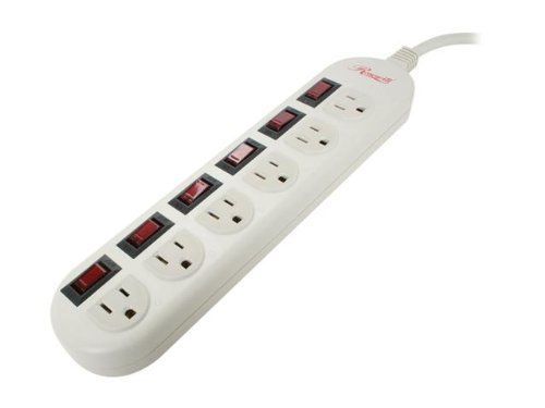 Rosewill 6-Outlet Power Strip 6 ft Cord with Individual Switches (RPS-200)