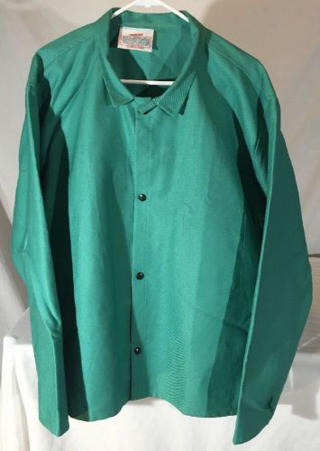 Westex / proban fr7a flame resistant shop jacket mens xl green new w/o tags for sale