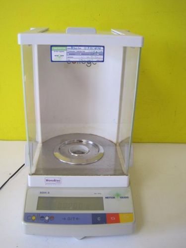 Mettler toledo lab scale college b204s 204g d=.0001g analytical balance no table for sale