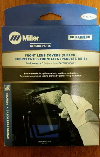 Miller welding hood front lens covers 5pack