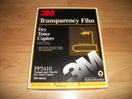 3M Transparency Film for dry toner copiers  PP2410 Box of 100