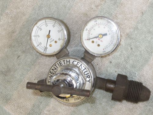 Twentieth Century brand flow gauge with regulator for argon gas