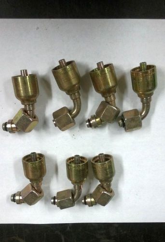 7 11c43-8-4 1/2&#034; parker hydraulic hose fitting 90 degrees for sale